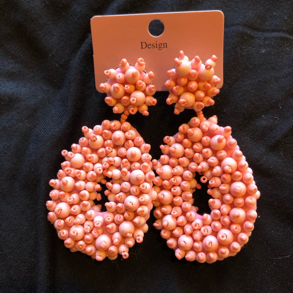 NWT Pink pierced earrings